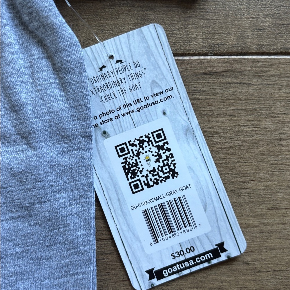 GOAT USA Gray Graphic T-Shirt, size XS - Picture 3 of 3